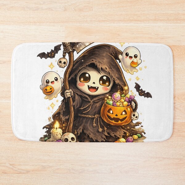Item preview, Cute Spooky Grim Reaper Halloween Kawaii designed and sold by redsharkuk.