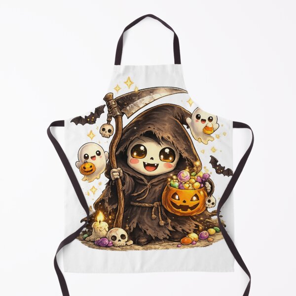 Aperçu de l'œuvre Faucheuse mignonne et effrayante pour Halloween Kawaii créée et vendue par redsharkuk.