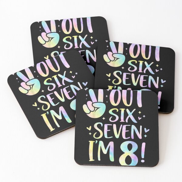 Item preview, Peace Out Six Seven I am 8 Retro Groovy 8th Birthday Girl designed and sold by PhocoNibict.