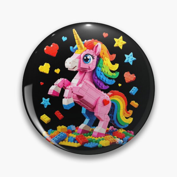 Item preview, Rainbow Building Blocks Unicorn Magic Fantasy Toy Bricks For Kids Girls designed and sold by PhocoNibict.