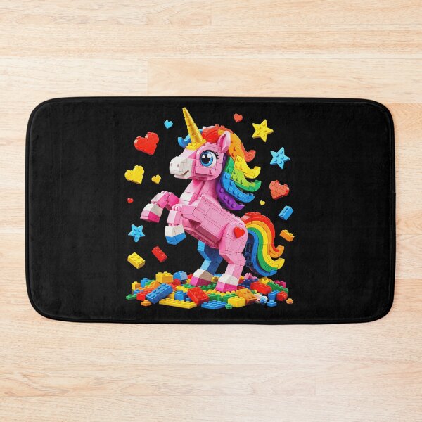 Item preview, Rainbow Building Blocks Unicorn Magic Fantasy Toy Bricks For Kids Girls designed and sold by PhocoNibict.