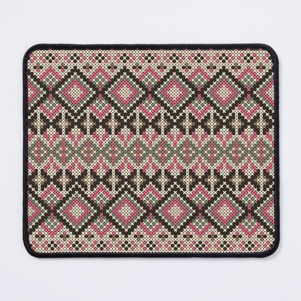 Item preview, Contemporary Native Indian cross stitch pattern in deep red tones. designed and sold by Nengsang.