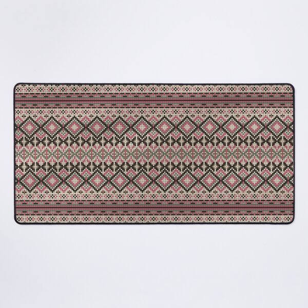 Item preview, Contemporary Native Indian cross stitch pattern in deep red tones. designed and sold by Nengsang.