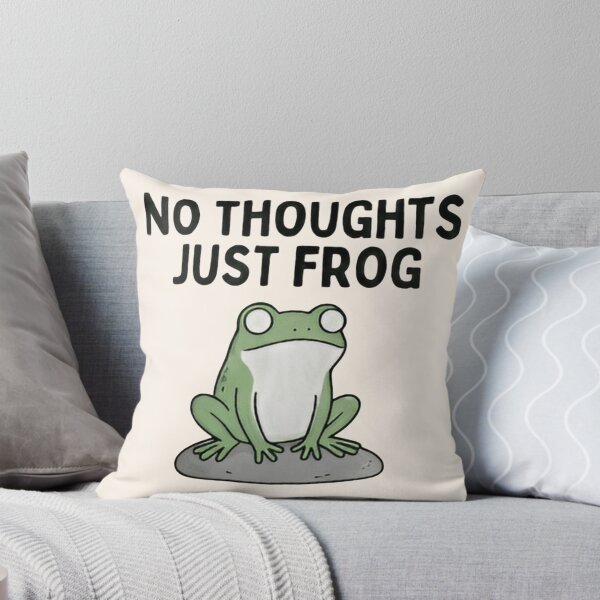 Item preview, No Thoughts Just Frog Shirt – Silly Empty Brain Meme Tee designed and sold by ZyxDes.
