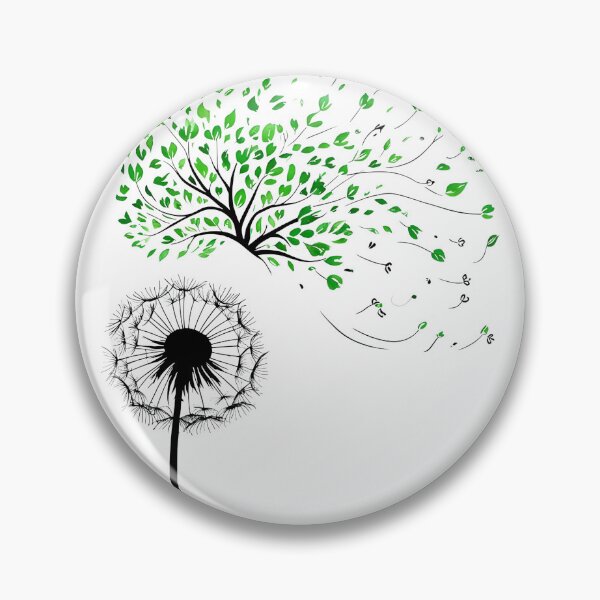Item preview, Elegant dandelion picture/puffball and leaves. designed and sold by lucyinspace.
