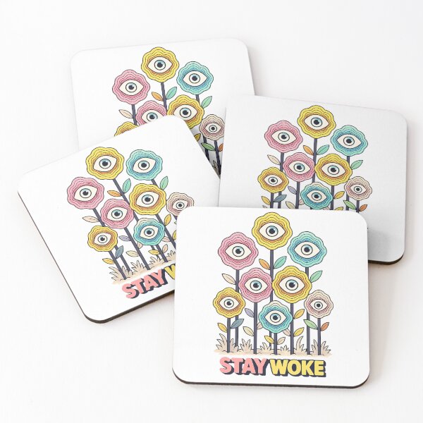 Artikelvorschau, Stay Woke Trippy Flower Eye Psychedelic Design entworfen und verkauft von SoftSproutstu.