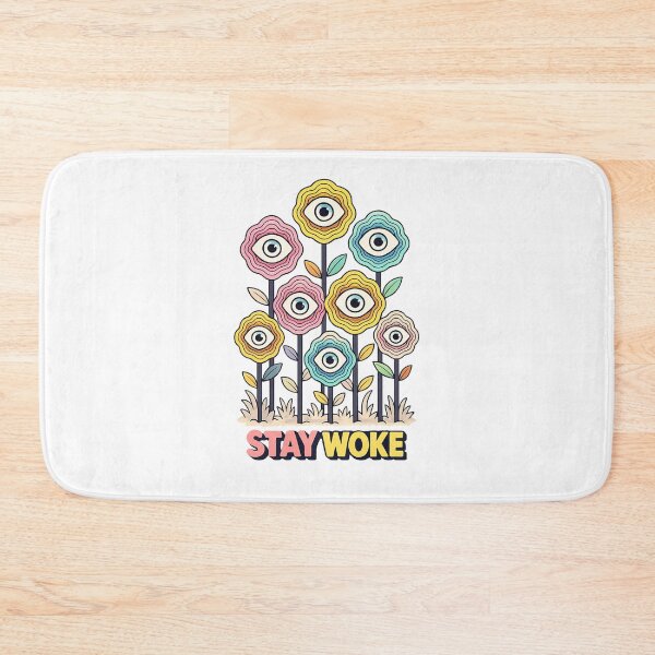 Item preview, Stay Woke Trippy Flower Eye Psychedelic Design designed and sold by SoftSproutstu.