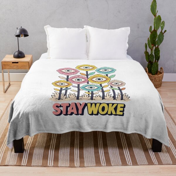 Item preview, Stay Woke Trippy Flower Eye Psychedelic Design designed and sold by SoftSproutstu.