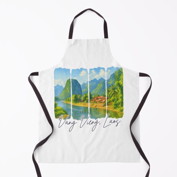 Item preview, vang vieng laos travel trip brushstroke vang vieng souvenir designed and sold by 3INEKMIZAN.