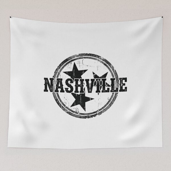 Item preview, Nashville Tennessee Tri Star Grunge Stamp designed and sold by Fenay Designs.