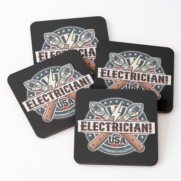 Item preview, Electrician USA – Powering Freedom designed and sold by KapiPrint.