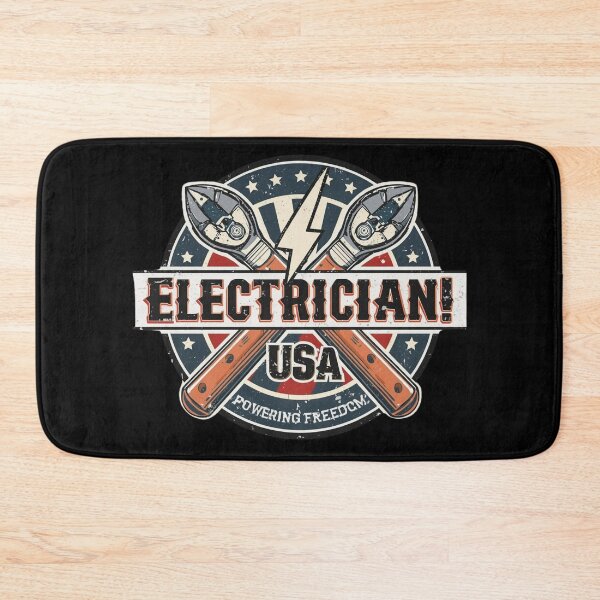 Item preview, Electrician USA – Powering Freedom designed and sold by KapiPrint.