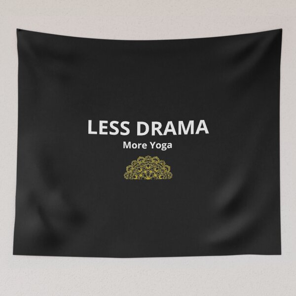 Item preview, Less Drama More Yoga – Minimalist Wellness Quote  designed and sold by FreshLineArts.