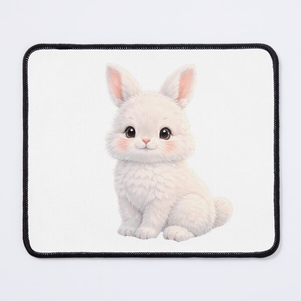 Item preview, Cute Fluffy White Bunny - Kawaii Minimalist Rabbit Illustration designed and sold by lovelistivkaa.