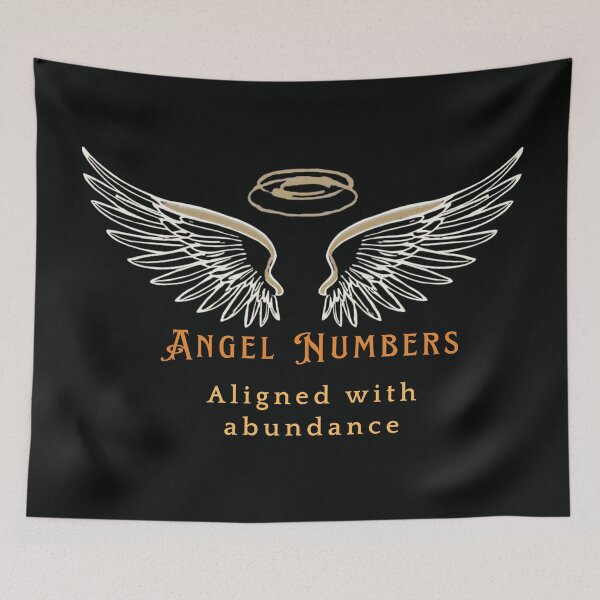 Item preview, Angel Numbers – Aligned with abundance Spiritual Typography Design designed and sold by CosmicQuietLab.