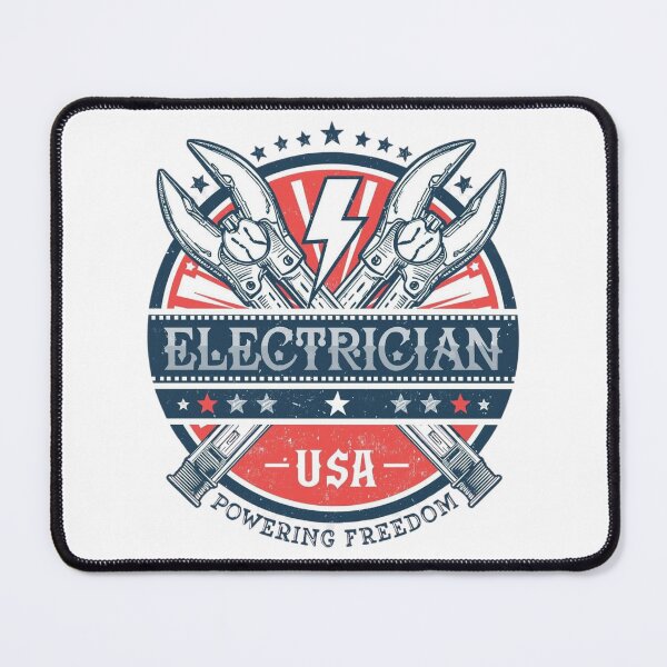 Item preview, Electrician USA – Powering Freedom designed and sold by KapiPrint.