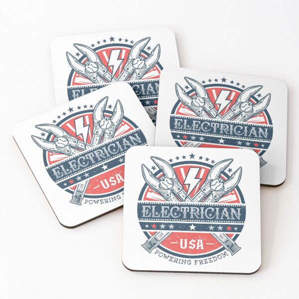 Item preview, Electrician USA – Powering Freedom designed and sold by KapiPrint.