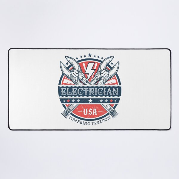 Item preview, Electrician USA – Powering Freedom designed and sold by KapiPrint.