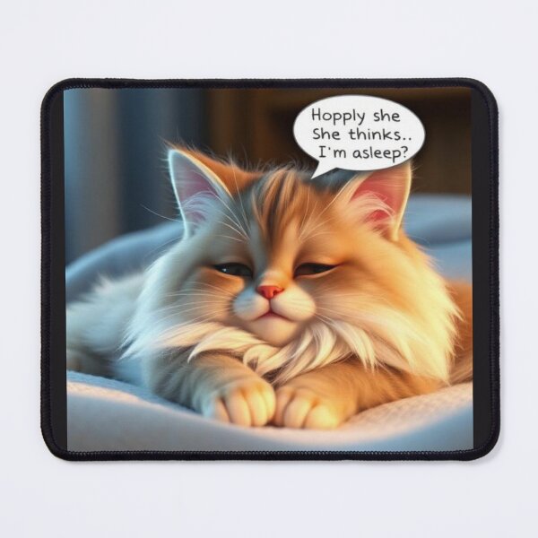 Item preview,   Funny Introvert Ginger Cat Pretending To Sleep Avoiding People Cute Kawaii Cat Relatable Humor Design designed and sold by Tpac-goods.
