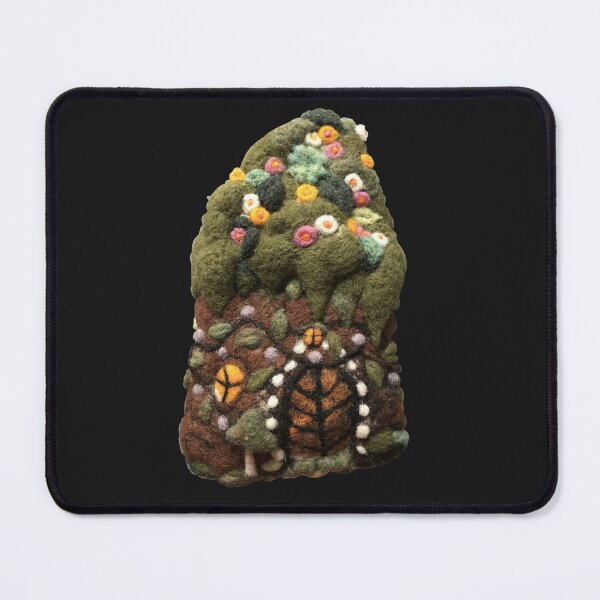 Item preview, Hand-felted hobbit-style house with floral vines designed and sold by creaphyl28.