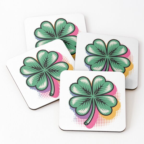 Item preview, Distressed Pop Art Four Leaf Clover designed and sold by Bloomkept.