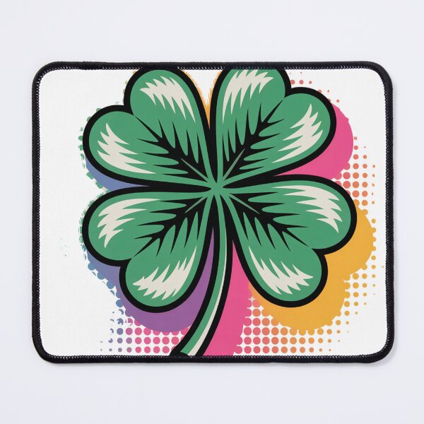 Item preview, Distressed Pop Art Four Leaf Clover designed and sold by Bloomkept.