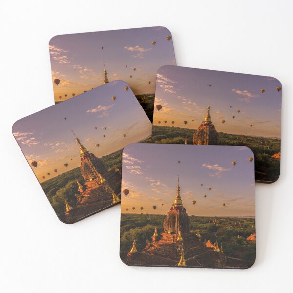Item preview, Mystical sunrise over Bagan temples designed and sold by Intothetrip.