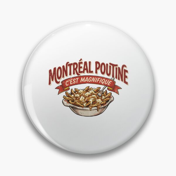 Item preview, Montreal Poutine C'est Magnifique Vintage Food Illustration designed and sold by Fenay Designs.