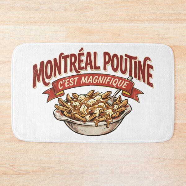 Item preview, Montreal Poutine C'est Magnifique Vintage Food Illustration designed and sold by Fenay Designs.