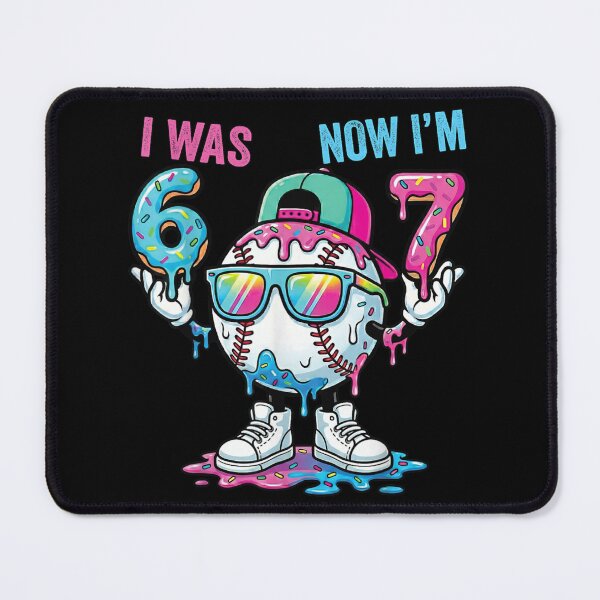 Item preview, Cool 7th Birthday Boy Baseball Drip Character Blue Pink Donut Theme designed and sold by NgumohaLanke.