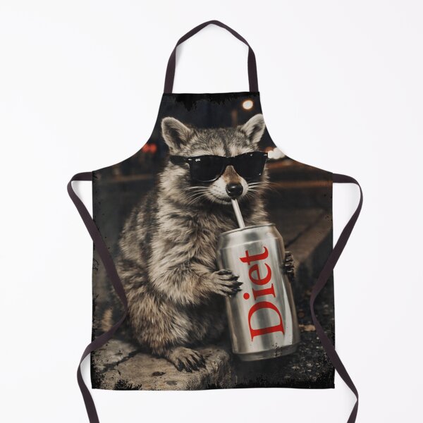 Item preview, Funny Cool Raccoon in Sunglasses Drinking Diet Soda Vintage Aesthetic Retro Streetwise designed and sold by NgumohaLanke.