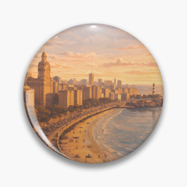 Item preview, Montevideo Vintage Travel Poster – Retro Uruguay City Wall Art designed and sold by ArtYouFeel.