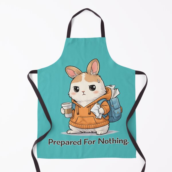 Item preview, Prepared For Nothing Funny Bunny Cute Relatable Meme T-Shirt Sticker Design designed and sold by BabyStark.