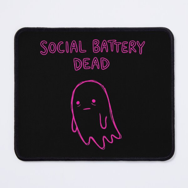 Item preview, Social Battery Dead Introvert Burnout Ghost designed and sold by PixelQ.