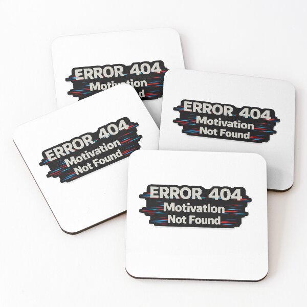 Item preview, ERROR 404 Motivation Not Found – Neon Glitch Edition designed and sold by BinaryHumor.