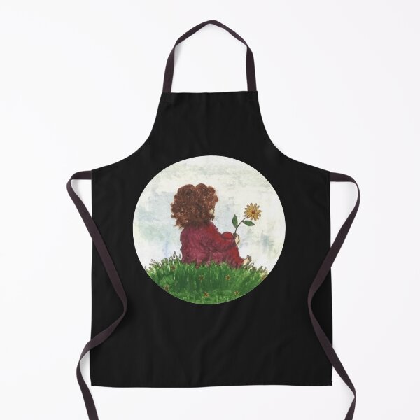Item preview, Acrylic painting of a child with curls and a marigold designed and sold by creaphyl28.