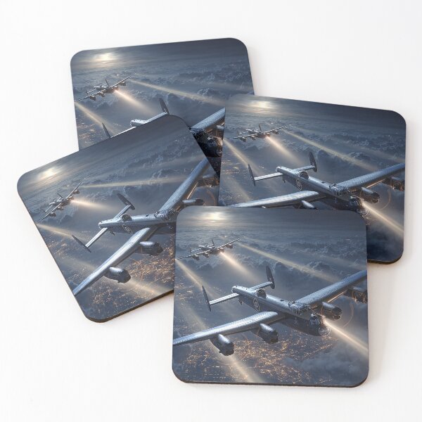 Item preview, Lancasters Drifting Through Lunar Glow designed and sold by Skyframe Aviation.