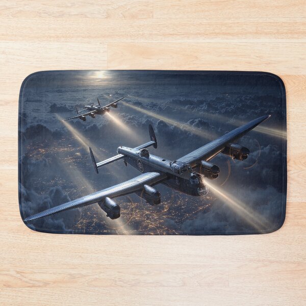 Item preview, Lancasters Drifting Through Lunar Glow designed and sold by Skyframe Aviation.