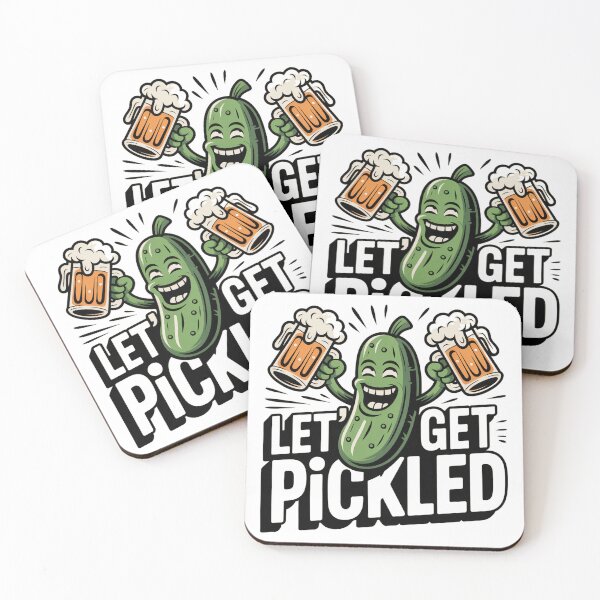 Item preview, Linocut Pickle Hoisting Beer Mugs designed and sold by Bloomkept.