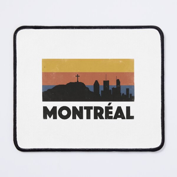 Item preview, Montreal Skyline Mount Royal Cross Retro Sunset Silhouette designed and sold by Fenay Designs.