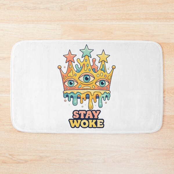 Item preview, Stay Woke Trippy Crown Eye Psychedelic Design designed and sold by SoftSproutstu.