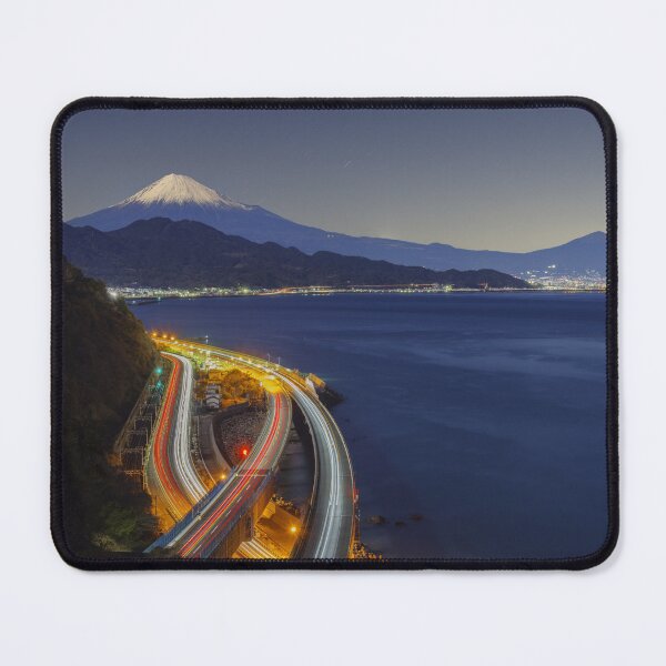 Item preview, Mount Fuji at Blue Hour with Light Trails from Satta-toge Pass, Shizuoka, Japan designed and sold by Pix4Japan.