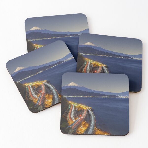 Item preview, Mount Fuji at Blue Hour with Light Trails from Satta-toge Pass, Shizuoka, Japan designed and sold by Pix4Japan.