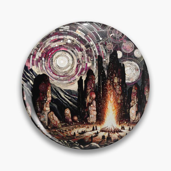 Item preview, Mesolithic Communion | Ancient Ritual Cosmic Landscape Art  designed and sold by Stoneflower-Art.