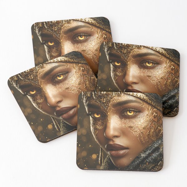 Item preview, Golden Elegance and Mystique in Portrait Artistry designed and sold by Artessie.