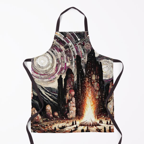 Item preview, Mesolithic Communion | Ancient Ritual Cosmic Landscape Art designed and sold by Stoneflower-Art.