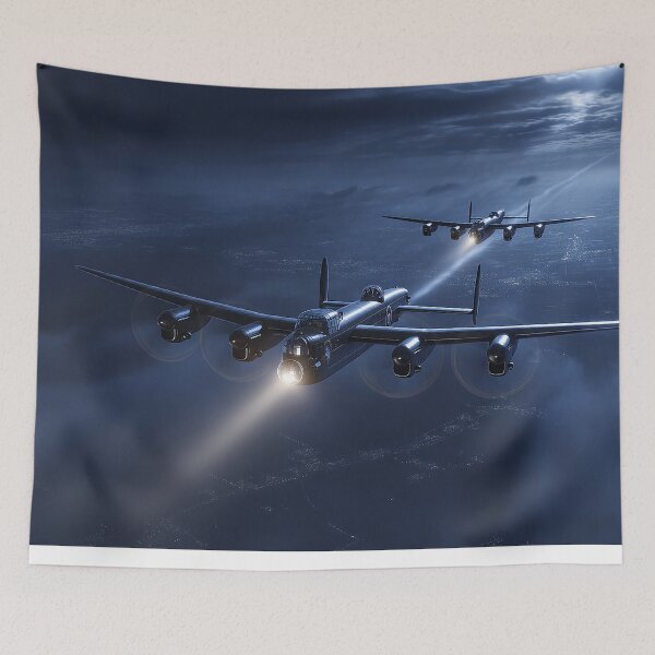 Item preview, The Lancaster Line Cutting Through Night designed and sold by Skyframe Aviation.