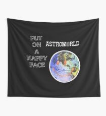 Astroworld Put On A Happy Face logo Wall Tapestry