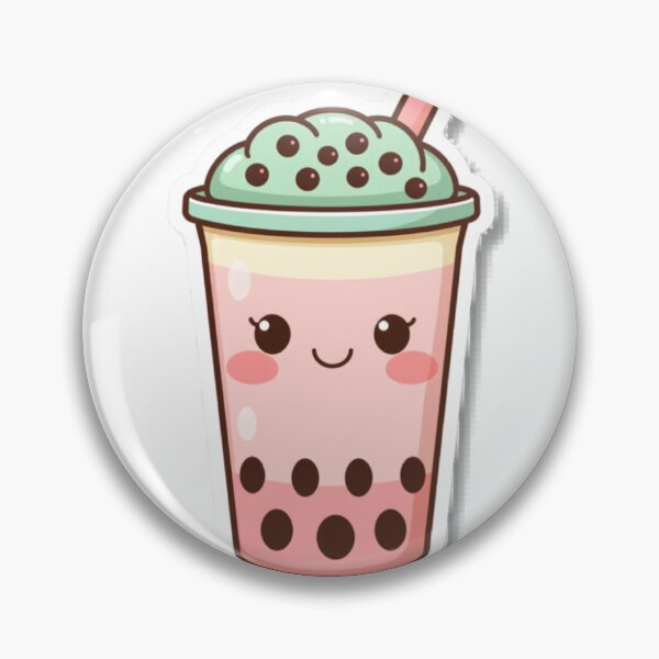 Item preview, Cute Kawaii Boba Tea Sticker - Mint & Pink Pastel designed and sold by MidFree.