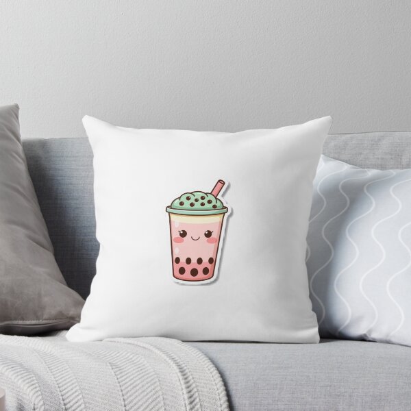 Item preview, Cute Kawaii Boba Tea Sticker - Mint & Pink Pastel designed and sold by MidFree.